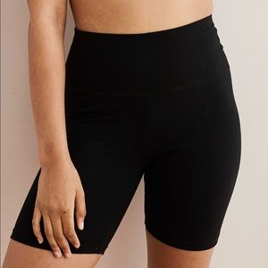 Aerie chill play move black cotton bike shorts